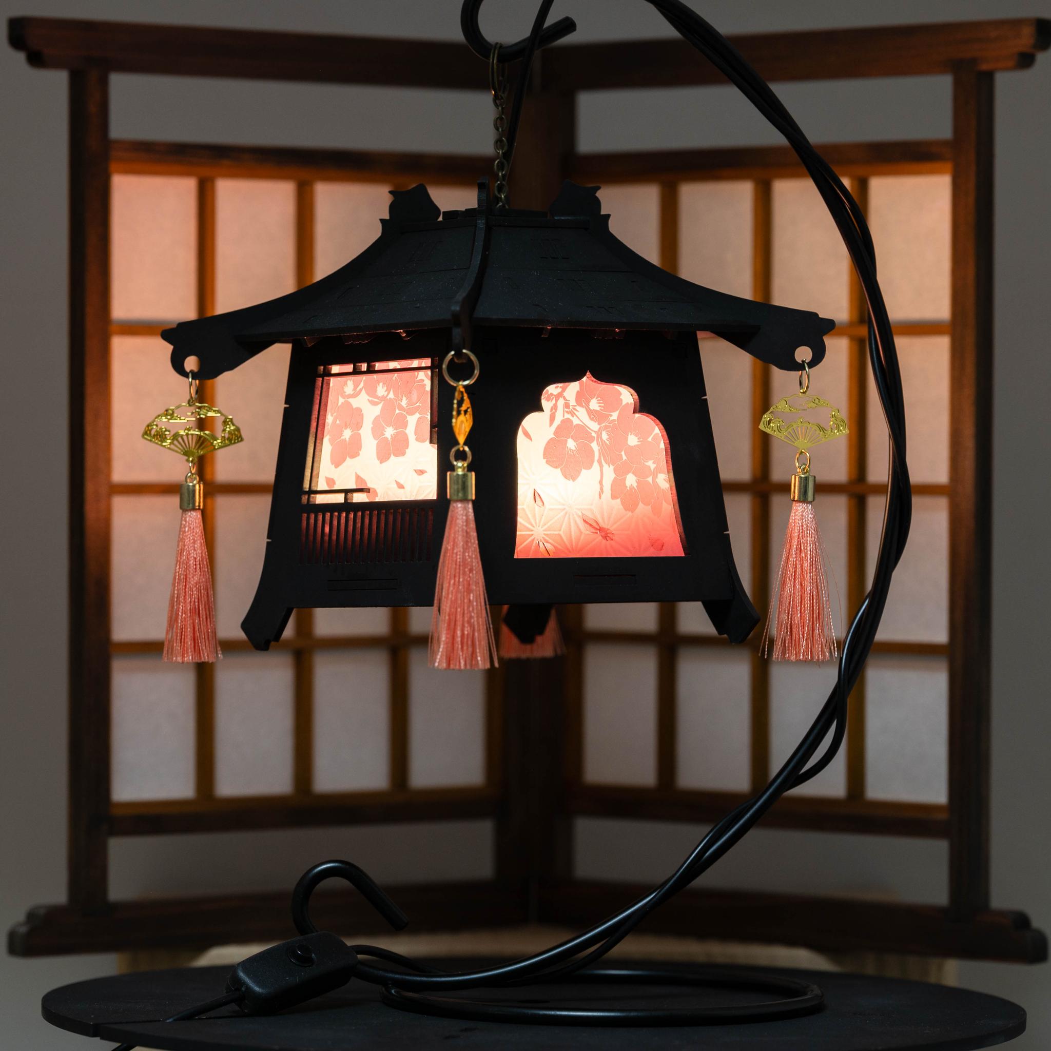 吊り下げ灯篭「桜」