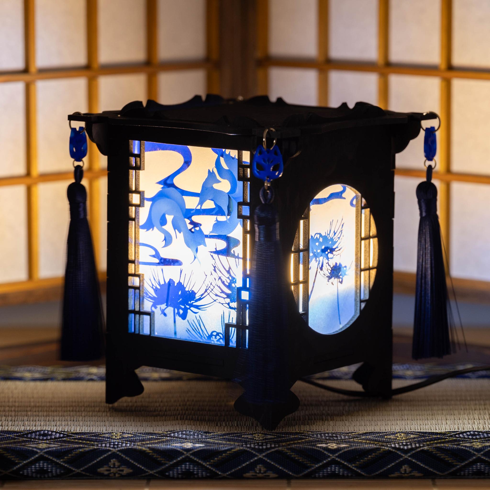 狐の行灯（青） | 2枚目