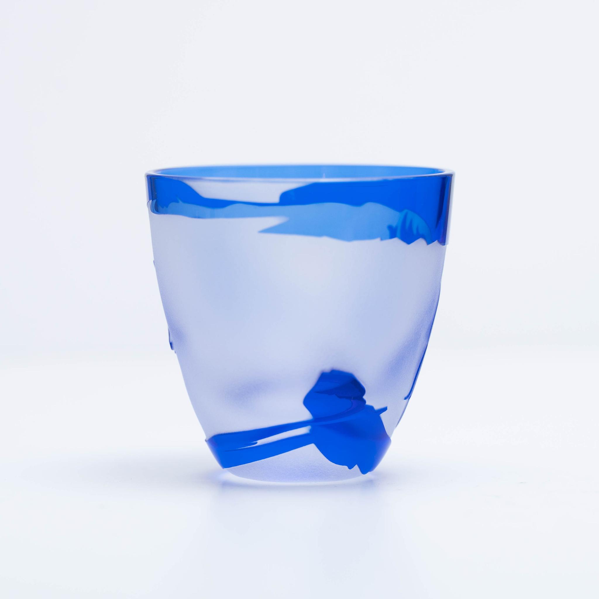 狐のぐい呑み（藍） | 5枚目